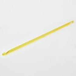 Produktbild von KnitPro Tunesische Häkelnadel Trendz Acryl gelb, zweiseitig, 6,0mm x 30cm