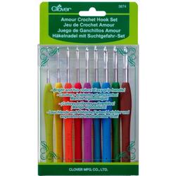Produktbild von Clover Häkelnadel Set Amour Nadelstärke 2,0-6,0 mm