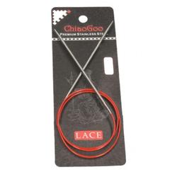 Produktbild von ChiaoGoo Rundstricknadel RED LACE Edelstahl 100cm, 3,5mm