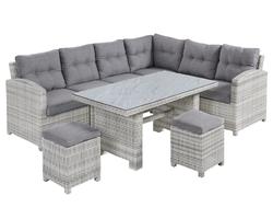 Produktbild von Gartenmöbelset                 Kunststoff
                    grau
    ca. 265 x 82 x 212 cm 
| Möbel Inhofer