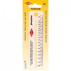 Produktbild von Kleiber Nadelmaß mit Schablone  für Stricknadeln 16x4 cm