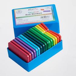 Produktbild von KnitPro Knit Blockers mit Befestigungslöchern Rainbow