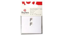 Produktbild von rayher Wachsbuchstaben -F- silber 9mm 2Stück