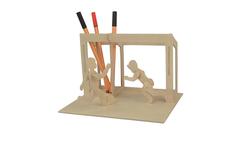 Produktbild von Pebaro - Holzbausatz Stiftehalter Fußball