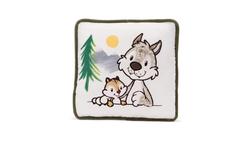 Produktbild von NICI Kissen Wolf Winny & Streifenhörnchen Jojo 25x25cm GREEN