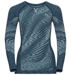 Produktbild von  TOP crew neck l/s BLACKC, L, blue wing teal - space dye