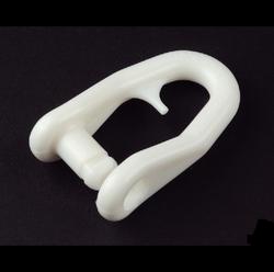 Produktbild von Kunststoffschäkel mit Schnappverschluß, weiß | 306208