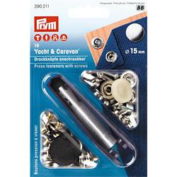 Produktbild von PRYM nähfrei Druckknöpfe Ø 15 mm, messing vernickelt | 303910