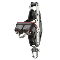 Produktbild von HS Großschotblock 2 Rollen mit Schotklemme und Wirbel , kugelgelagert, 10 mm | 301938