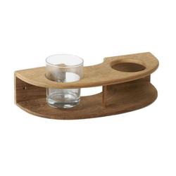 Produktbild von Glashalter Teak gebogen für 2 Gläser | 303829