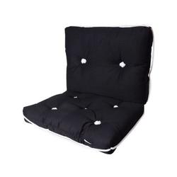 Produktbild von Kapok-Doppelkissen, schwarz 75 x 45 x 7 cm | 307414