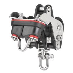 Produktbild von HS Dreifach-Großschotblock mit Wirbel, Hundsfott und Schotklemme, kugelgelagert, 8 mm | 302151