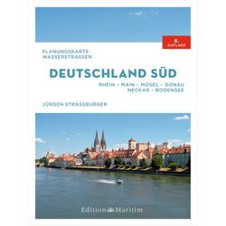 Produktbild von Planungskarte Wasserstraßen Deutschland Süd - Rhein, Main, Mosel, Donau, Neckar, Bodensee, Jürgen Straßburger | 800543