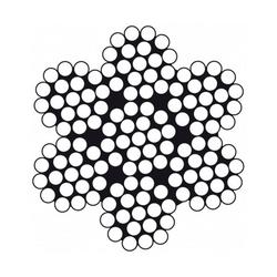 Produktbild von Niro-Stahldrahtseile, Konstruktion 7x19, laufendes Gut, 4mm | 4 mm | 303780
