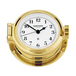 Produktbild von WEMPE Nautik Bullaugenuhr, arabische Ziffern, Messing | 305714