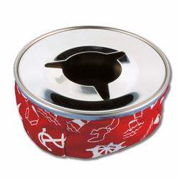 Produktbild von Aschenbecher aus Nirostahl  rot | 305904