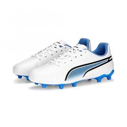 Produktbild von Puma King Match Jr. FG/AG Kinder Fussballschuh - white blue glimmer | EU 38 / UK 5 | 107266-01-5