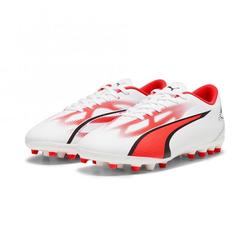 Produktbild von Puma ULTRA PLAY JR MG Rasen + Kunstrasenschuh - white black fire red | EU 37 1/2 / UK 4 1/2 | 107532-01-4.5