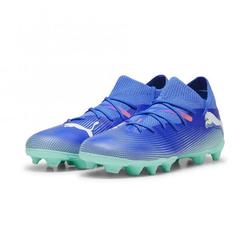 Produktbild von Puma FUTURE 7 MATCH FG/AG JR Fussballschuh - Hyperlink Blue Mint White | EU 36 / UK 3 1/2 | 107945-01-3.5