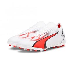 Produktbild von Puma ULTRA MATCH MG Rasen + Kunstrasenschuh - white black fire red | EU 42 / UK 8 | 107520-01-8