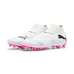 Produktbild von Puma FUTURE 7 MATCH+ LL FG/AG Fussballschuh - white poison pink | EU 44 1/2 / UK 10 | 107711-01-10