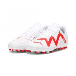 Produktbild von Puma FUTURE PLAY MG JR Rasen + Kunstrasenschuh - white black fire red | EU 33 / UK 1 | 107390-01-1
