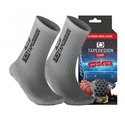 Produktbild von TAPEDESIGN Allround Classic Grip Fussballsocken - light grey | C015