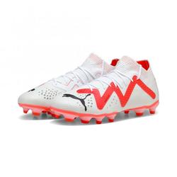 Produktbild von Puma FUTURE ULTIMATE FG/AG Fussballschuh - white black fire red | EU 46 1/2 / UK 11 1/2 | 107355-01-11.5