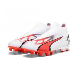 Produktbild von Puma ULTRA MATCH+ LL FG/AG Fussballschuh - white black fire red | EU 45 / UK 10 1/2 | 107511-01-10.5
