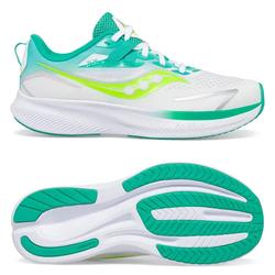 Produktbild von saucony Ride 15 Kinder neutraler Laufschuh - White | Green