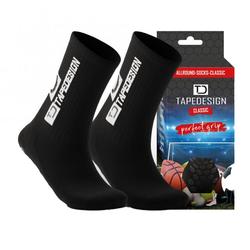 Produktbild von TAPEDESIGN Allround Classic Grip Fussballsocken - black | C002