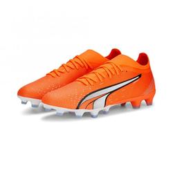Produktbild von Puma ULTRA MATCH FG/AG Fussballschuh - ultra orange white blue glimmer | EU 46 1/2 / UK 11 1/2 | 107217-01-11.5
