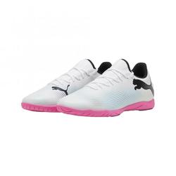 Produktbild von Puma FUTURE 7 PLAY IT Hallenschuh - white poison pink | EU 42 1/2 / UK 8 1/2 | 107727-01-8.5