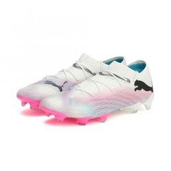 Produktbild von Puma FUTURE 7 ULTIMATE Low FG/AG Fussballschuh - white poison pink | EU 44 1/2 / UK 10 | 108085-01-10