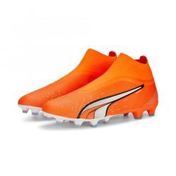 Produktbild von Puma ULTRA MATCH+ LL FG/AG Fussballschuh - ultra orange white blue glimmer | EU 44 1/2 / UK 10 | 107243-01-10