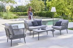 Produktbild von Lounge-Set                 Textil
                    grau
    ca. 142 x 74 x 69 cm 
| Möbel Inhofer