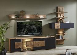 Produktbild von Wohnwand Hartmann - Massivholzmöbel                 Glas
                    braun
     | Möbel Inhofer