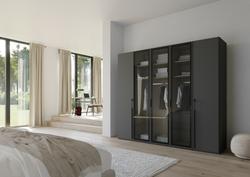 Produktbild von Drehtürenschrank ca. 251 x 222 x 59 cm rauch ORANGE  | Möbel Inhofer