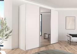Produktbild von Schwebetürenschrank ca. 271 x 223 x 68 cm rauch ORANGE                 weiß
     | Möbel Inhofer