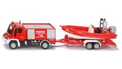 Produktbild von SIKU 1636 Super - Unimog Feuerwehr mit Boot