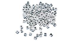 Produktbild von Rayher - PLASTIK-BUCHSTABEN-PERLEN WUERFEL 5X5MM 40G WEISS 1610102