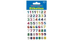 Produktbild von PAP-ART Zahlen-Etiketten farbig mit Goldkontur