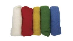 Produktbild von Rayher - REINE SCHURWOLLE VLIES 5X20G BUNT 5364300