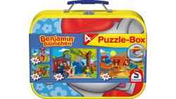 Produktbild von Schmidt Spiele - Puzzle - Puzzle-Box im Metallkoffer - Benjamin Blümchen, 2x26, 2x48 Teile