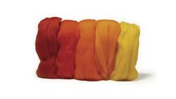 Produktbild von Rayher - MERINO-KAMMZUG,SUPERFEIN 19MIC 5X10G ROT-TÖNE 5365200