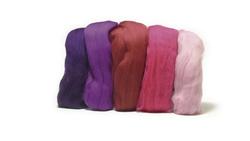 Produktbild von Rayher - MERINO-KAMMZUG,SUPERFEIN 19MIC 5X10G PINK-TÖNE 5365000