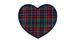 Produktbild von Mono Quick Bügelmotiv Herzflicken Karo blau