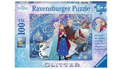 Produktbild von Ravensburger Puzzle - Glitzerpuzzle - Frozen - Glitzernder Schnee, 100 Teile