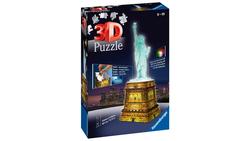 Produktbild von Ravensburger Puzzle - 3D-Puzzle - Freiheitsstatue bei Nacht, 108 Teile