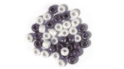 Produktbild von Rayher - GLAS-GROSSLOCHRADL OPAK 8,7MM GRAU/LILA/WEISS DOSE 55G 1439300